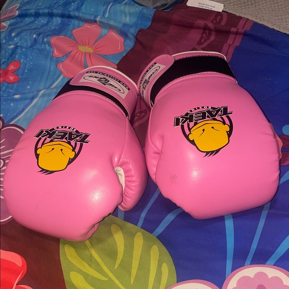 Taka Pink Boxing Gloves with Logo